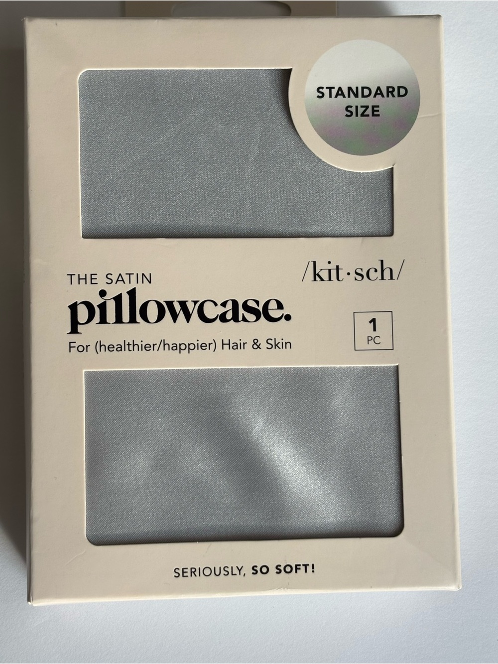 Kitsch Satin Pillowcase - Silver Gray